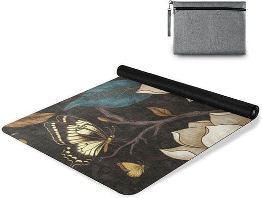 Magnolia Flowers Yoga Mat for Home Workout Fitness Mat for Women Non Slip Exercise Mats with Storage Bag