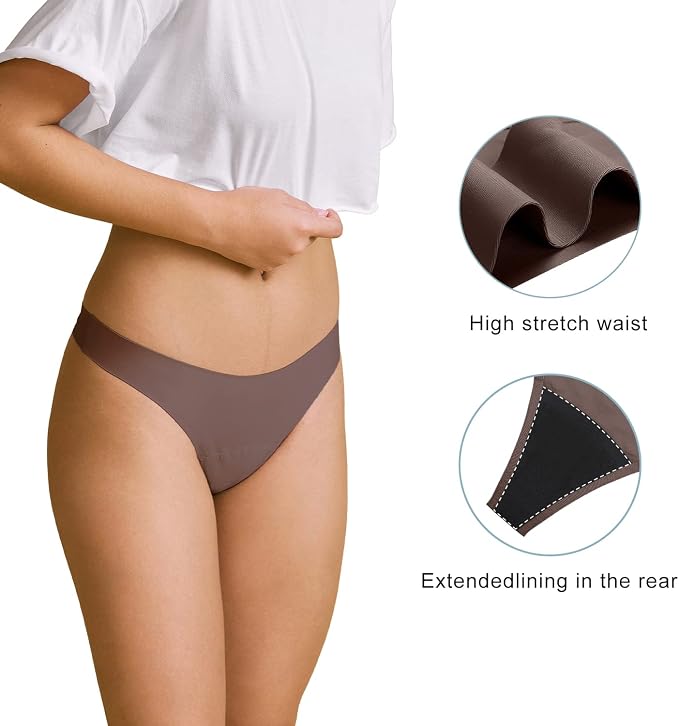 SHARICCA Women Postpartum Period Thongs 4 Layers Leakproof Underwear Panties for teen ladies Multipack