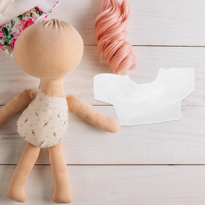 ibasenice 6pcs Bear Shirts White Basic Tee Shirt Bear Clothes White Shirt Doll T for Bears Plush Clothes