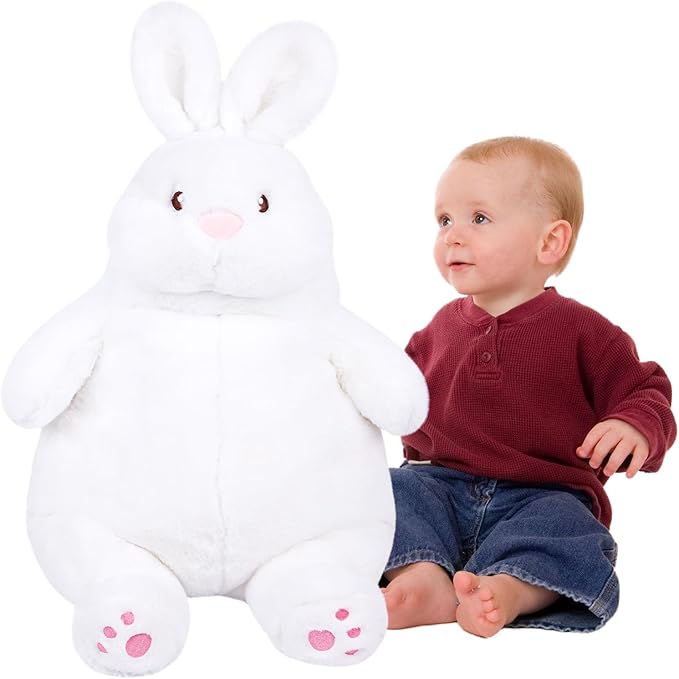 ARELUX Giant 22in Big Rabbit Plush Large Stuffed Animal Hugging Pillow: Soft Jumbo Sleeping Body Warm Fluffy Pillow Adorable Chubby Plushie Toy Gifts for Boys Girls