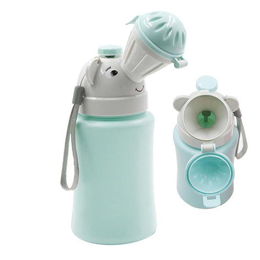 Travel Potty Portable Travel Toilet for Toddler, Baby Nitty Pee Bottle, Portable Kids Potty for Boys Car Camping Blue