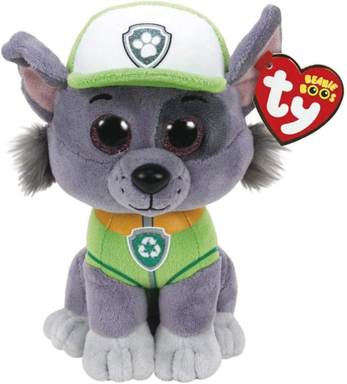 TY 41212 Rocky Dog-Paw Patrol-Reg, Multicolored, 15cm