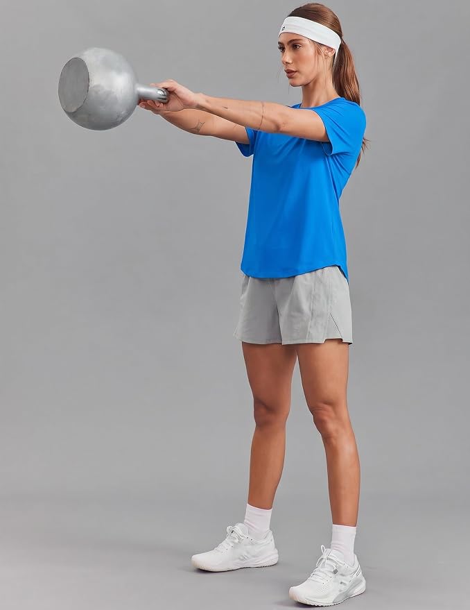 PINSPARK Soft Workout Tops for Women UPF 50+ Sun Protection Shirt Quick Dry Athletic Running Hiking Travel Basic Tee Shirts