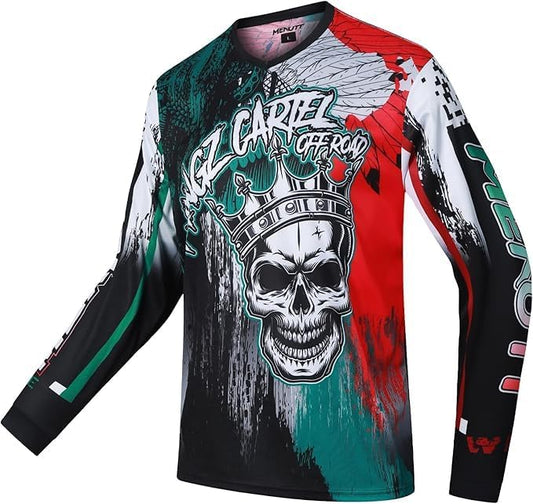 Kids Cycling Jersey Downhill Shirts for Girls Boys Clothing Long Sleeve Powersports Bike Child Mexico Bicycle MTB Tops