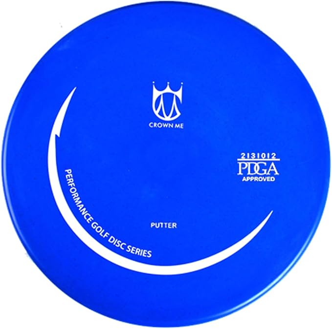 CROWN ME Disc Golf Set with 6 Discs and Starter Disc Golf Blue Bag