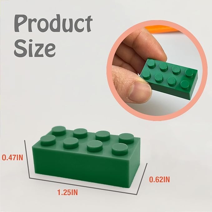 500 Piece Classic Building Bricks, 2x4 Bulk Bricks STEM Creative Building Toys, Red, Yellow, Blue, Green