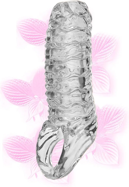 Men's Exercise Accessory Designed to Boost Stamina and Vitality, with Textured Surface - USLSC005 (b：Clear)