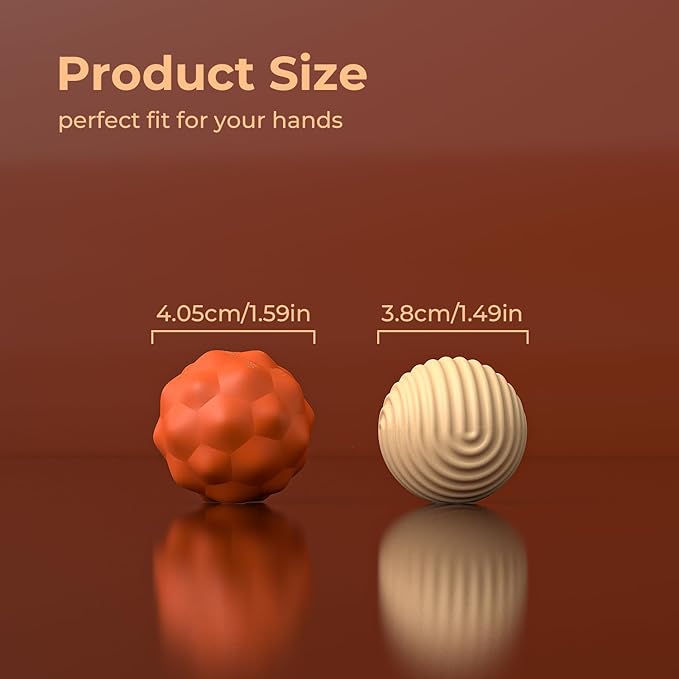 Large Magnetic Fidget Ball Toys for Adults, 2Pcs Soft Silicone Fidget Magnets, Silent Fidget Toys for Adults Ages, Textured Magnetic Balls & Stress Relief Desk Office Toys (Orange, Extra Large)