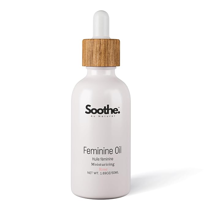 Feminine Oil for Private Parts & Sensitive Skin, Daily Feminine Care with Rose, Jojoba, & Sweet Almond Oils, pH Wash for Women, 50ml