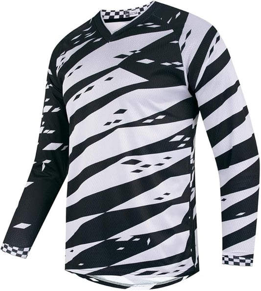 Youth Dirt Bike Jersey, Kids Mountain Bicycle Shirt Long Sleeve Powersports Children Downhill Jerseys for Big Kids