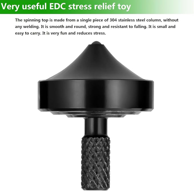 CHEETOP12PCS Stainless Steel Spinning Top, Precision Mini Desktop Gyroscope, Kill Time Reduce Stress ADHD Toys, Perfect Balance Gyro (12PCS Black+Silver+Iridescent, Style 1+2+3+4)