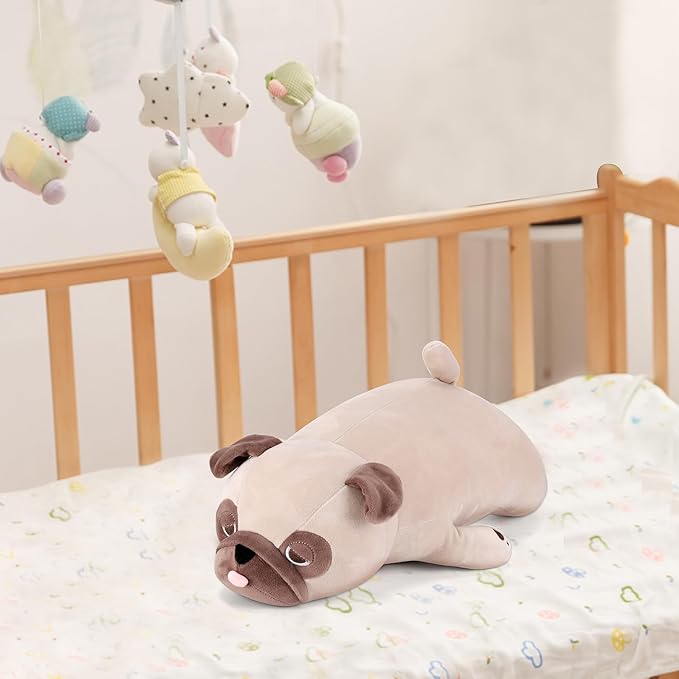 meowtastic Pug Weighted Stuffed Animals - 28 Inch 4.0 Pounds Weighted Plush Bulldog Stuffed Animals - Large Pug Toys Pillow - Cute Plush Toys Gifts for Kids & Adults (28" 4.0 lbs)