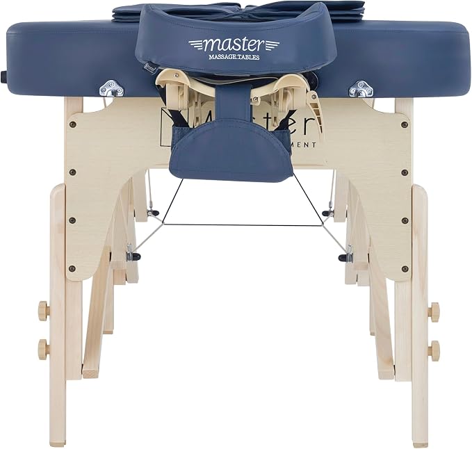 Concord 30" Portable AirWave Massage Table | Air Compression Full-Body Stretching & 3D Lumbar Support | Professional Folding Wellness Bed - Royal Blue