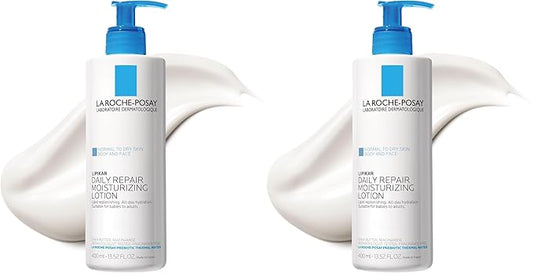 La Roche-Posay Lipikar Body Lotion Daily Repair Moisturizing Cream,Fragrance Free Body Moisturizer with Shea Butter,Body-Lotion for Dry Skin,Moisturizing for Sensitive Skin,(Pack of 2)
