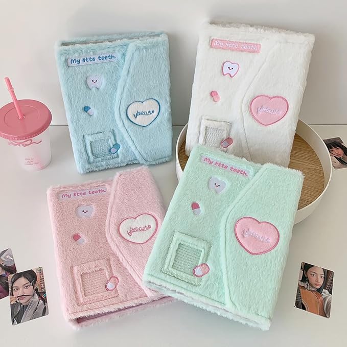 Kpop Photocard Binder with 10 Sheet Cute Korean Stickers & 50 Shinning Protective Sleeves Kpop Photocard Holder Book, A5 Binder Photocard Album 25 Inner Pages with 200 Pockets