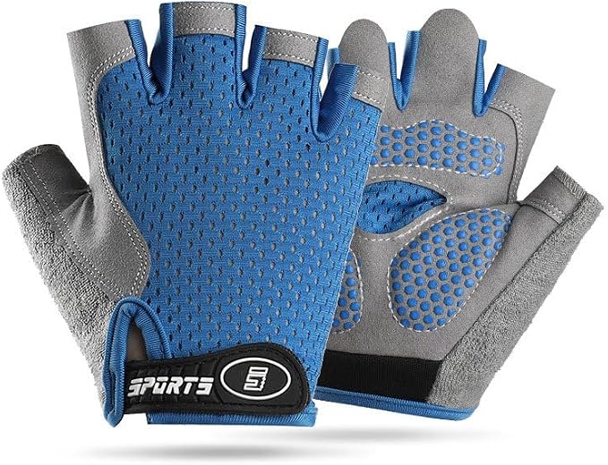 Kids Fingerless Cycling Gloves Non-Slip Bike Gloves for Youth Girls Boys 3-14T, Breathable Gloves for Skating Scooter