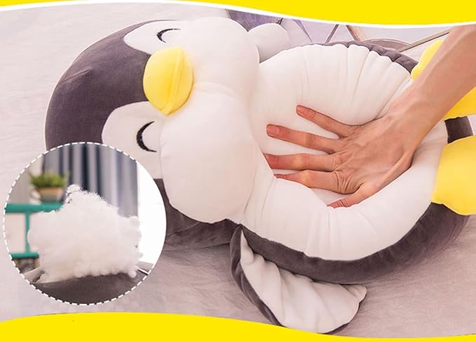 17.7 Inch Plush Penguin Stuffed Animal - Hugging Pillow with Smile Face, Cuddly Penguin Plushie Toy for Kids and Lovers - Perfect for Birthdays, Valentine's, Christmas