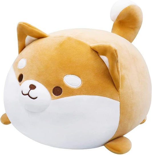 Shiba Inu Plush Toy 13.7",Cute Corgi Plush Pillow Super Soft,Shiba Inu Plush Hugging Pillow Kawaii Plush Toys Gift for Boy Girl Kids Birthday Valentine