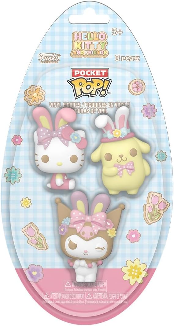 Funko Pop! Pocket Egg: Hello Kitty, Kuromi, and Pompompurin - Collectable Vinyl Figure - Gift Idea - Official Merchandise - Toys for Kids & Adults - Sanrio Fans