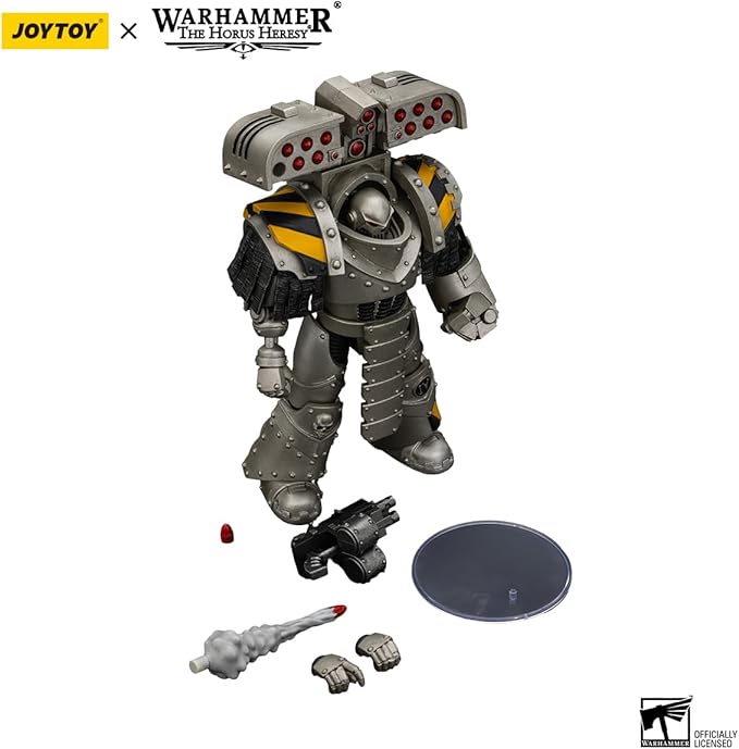 JOYTOY Warhammer The Horus Heresy lron Warriors Tyrant Siege Master Terminator with Rocket Launcher 1:18 Scale Action Figure Mecha Joy Toy Collection Model 5.4 inch