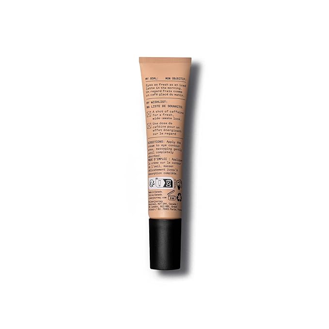 cleanjourney Hydrating Eye Cream, Brightening & De-Puffing Formula with Hyaluronic Acid & Caffeine for Smooth, Revitalized Under Eyes, Vegan, EWG Verified Skincare, Unscented, 0.5 Fl Oz