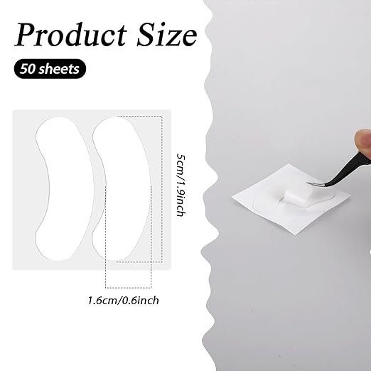 Eye Pads Lash Extensions, 100 Pieces Under Eye Pads for Lash Extensions Sticky Lash Lift Pads Eyelash Perm Pads Non-Lint Foam Eye Pads for Eyelash Extensions Perming Tinting Lifting