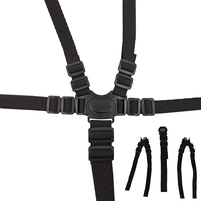 5 Point Seat Belt Safety Strap Belt for Stroller Pushchair Pram Buggy Safe Protection, Adjustable High Chair Baby Straps, Safety Strap Belt