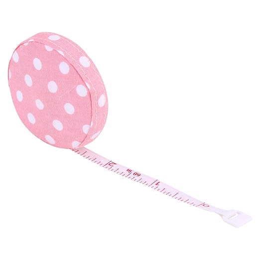 Akozon 150Cm 60In Accurate Body Tape Measure ctable Fitness Measuring Ruler Pattern 3 (No. 4 Rose Base White dot)