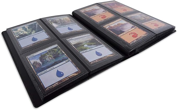 Vault X 4 Pocket Standard Strap Binder, Holds 160 Trading Cards in 20 Side-Loading Pages (Black)