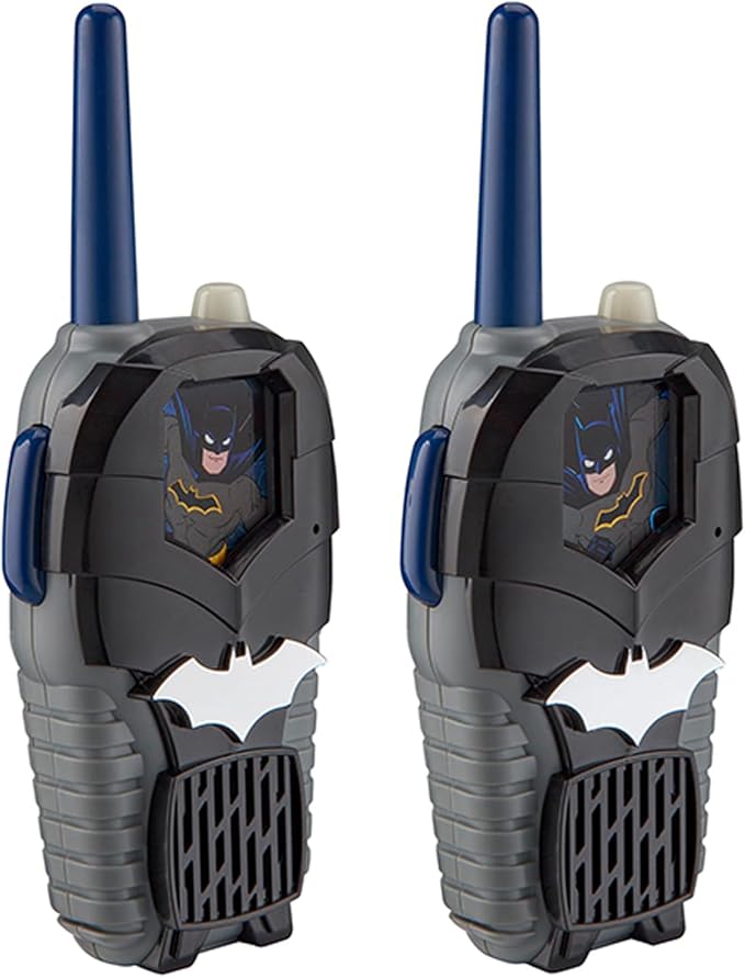 Batman Toy Walkie Talkies for Kids, Static Free Indoor and Outdoor Toys for Boys with Light Up Graphics Designed for Fans of Batman Toys