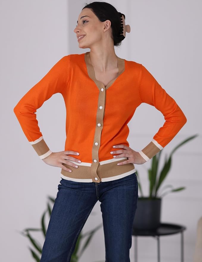 GRACE KARIN Cardigan Sweaters for Women Lightweight Long Sleeve Cropped Cardigan Summer Fall Fashion Clothing Outfits Shrug