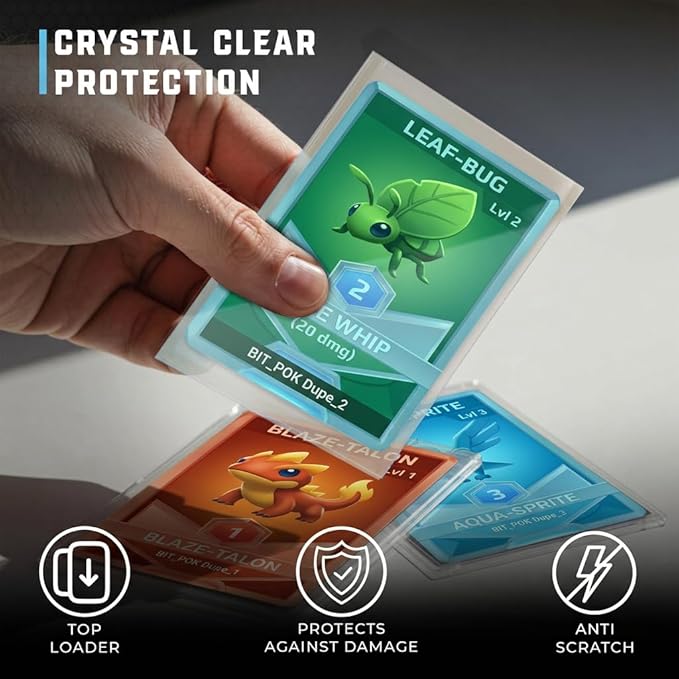 CardGuard Premium Clear Card Sleeves, 100ct – Standard Size Penny Sleeves for Pokémon, Sports Cards, Baseball, Football, and Collectible Trading Cards – Acid-Free, PVC-Free, Durable Protection