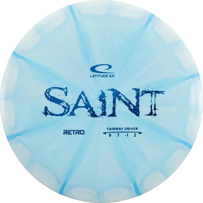 Latitude 64 Retro Burst Disc Golf Starter Set (3-Pack) - Includes Keystone, Fuse, Saint | Grippy Base Plastic | Perfect Beginner Disc Golf Set | Contains Putter, Midrange & Driver | Colors Will Vary