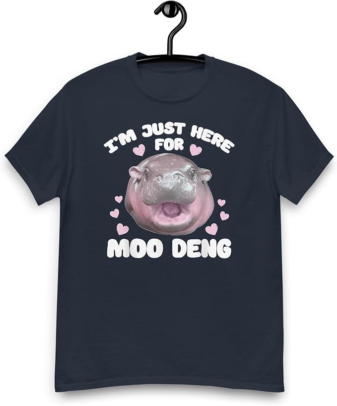 YOUNG GREEN Moo Deng Sweatshirt Moo Deng Bouncy Pig T-Shirt The Cute Baby Hippo Sweatshirt Gift For Moo Deng Lovers