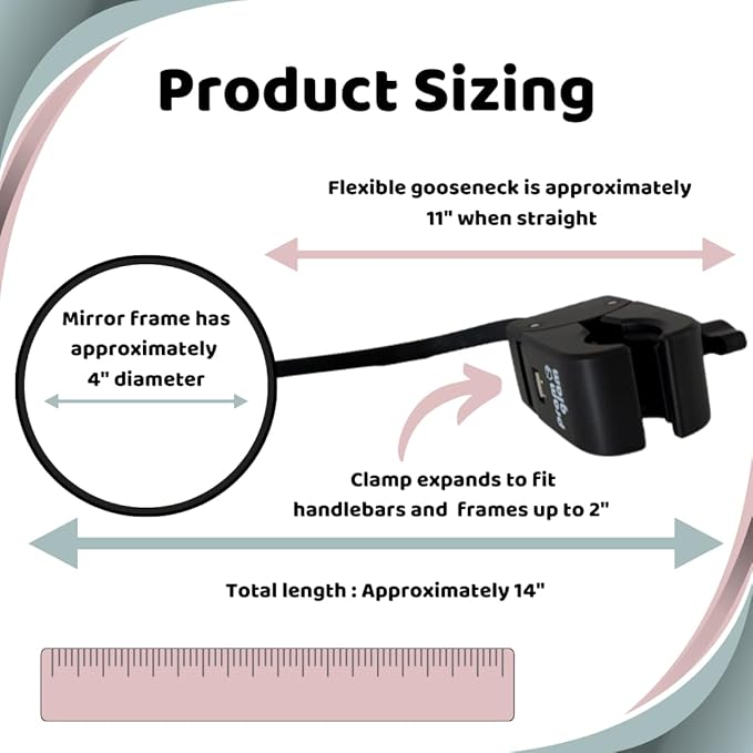 Original Stroller Mirror- See Baby's Face on Walks. Rear View Mirror for Prams and Strollers. Easy Connection. Universal Stroller Accessory for Safety and Connection.