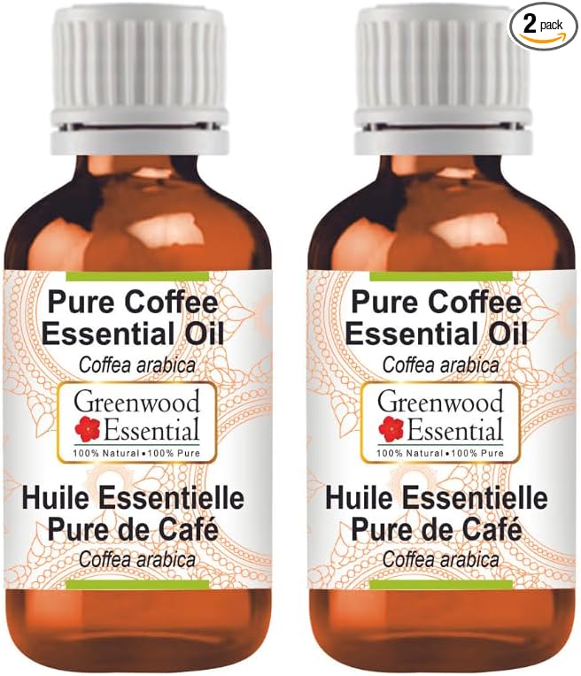 Greenwood Essential Pure Coffee Essential Oil (Coffea Arabica) (Pack of Two) 100ml X 2 (6.76 oz)