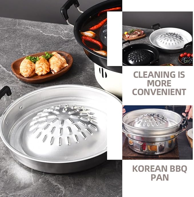 BESPORTBLE Multipurpose Pan Outdoor Barbecue Tray for Meat Veggies Lightweight Design for Picnics Camping and Family Gatherings Cooking Supplies