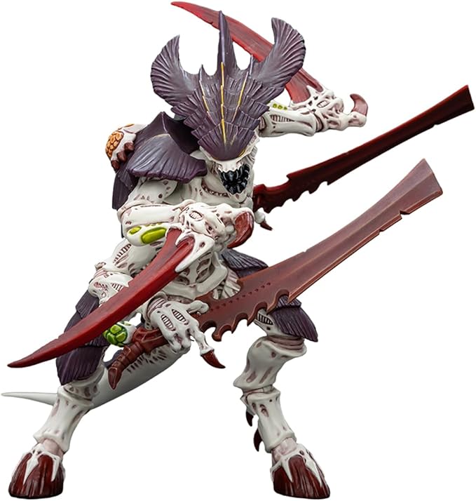 JOYTOY 1/18 Action Figure Warhammer 40,000 Tyranids Hive Fleet Leviathan Tyranid Warrior with Boneswords Collection Model Birthday Gifts JT7004