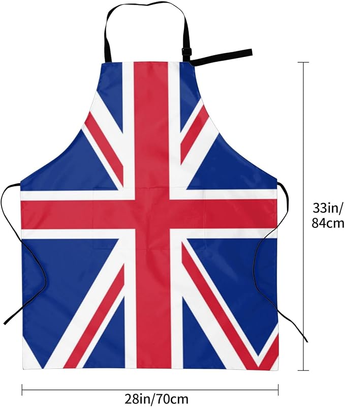 Cute Flag Kitchen Cooking Aprons for Women Men Adjustable Patriotic Flag Apron with 2 Pockets for Home Kitchen Garden