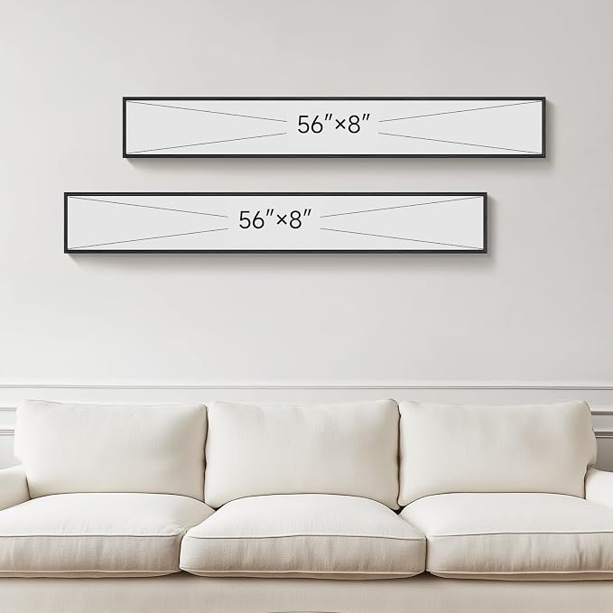 Framed Vertical Black and Gold Abstract Wall Art Set of 2, Modern Long Narrow Canvas Prints Paintings Artwork for Walls, Minimalist Luxury Pictures for Living Room Bedroom Entryway Hallway Wall Decor
