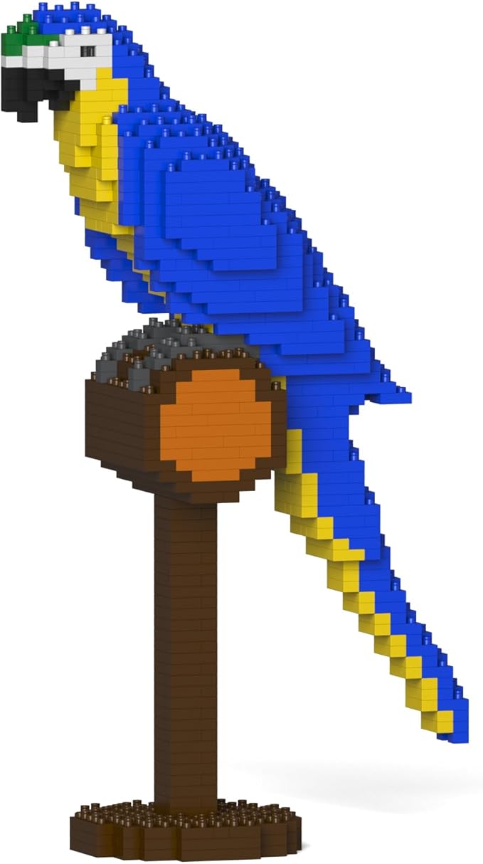 JEKCA Blue-and-Gold Macaw 01S | Parrot Plastic Building Blocks | Age 14+