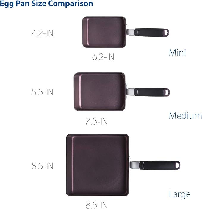 TECHEF Mini Tamagoyaki Japanese Omelette Egg Pan, Coated with New Teflon Select (PFOA Free), Made in Korea/ Mini