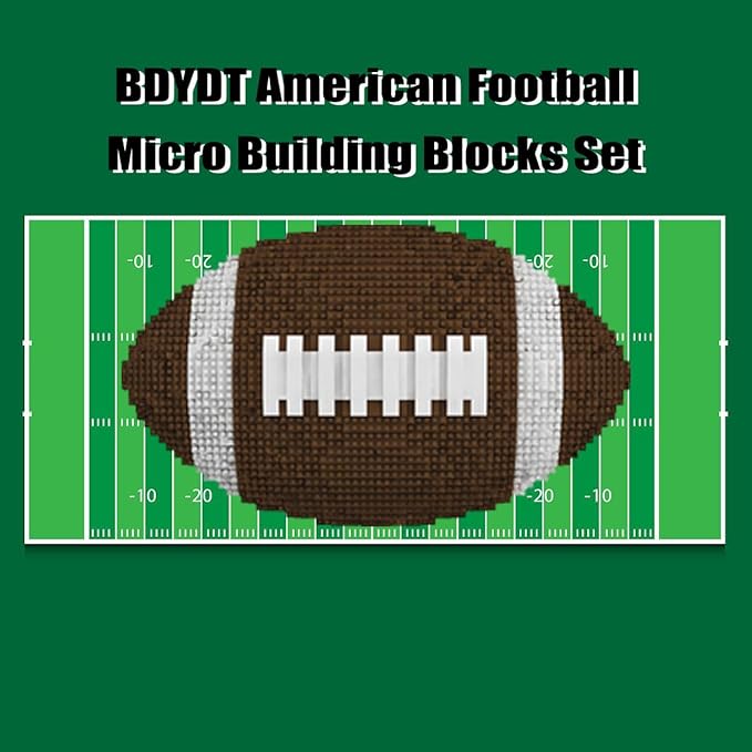 American Football Micro Building Blocks Set（4752PCS） - Architectural Model Toys Gifts for Kid and Adult，3D Building Block Toys Gift for Sports Enthusiasts