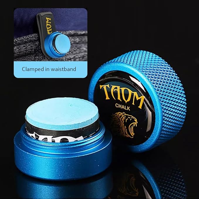 TAOM Pool Chalk Holder Round Shaped Practical Tool Billiards Accessories Magnetic Mini Chalk Tip Case Container Round Box Billiards