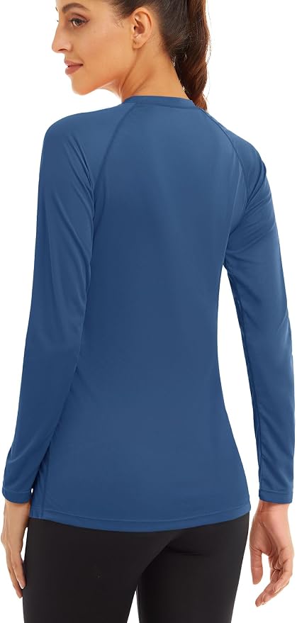 MAGCOMSEN Women's Long Sleeve Shirts UPF 50+ Sun Protection Shirts for Hiking Fishing Workout Rash Guard