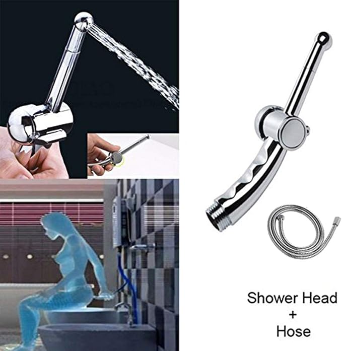 Home Shower Enema Kits Vaginal Anal Cleaner Anal Cleansing Nozzle Fit for Regulator Douche System for Men and Women, 59 inch Shower Hose
