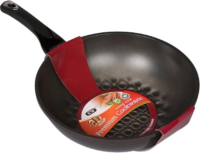 3D Coating Aluminum Nonstick Stir Fry Wok, 28cm (11.023-Inches)