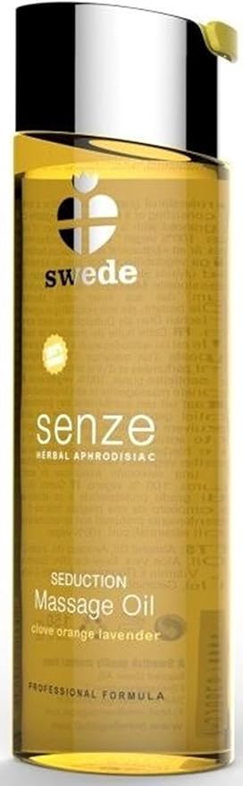 Swede Massage Oil, Herbal, Aphrodisiac, Erotic, Warming Body Oil, Foreplay, Sensual Massage Oil for Couples, Yoni, Relaxing, Full Body, Lotion Massage Oil, Flavor (Seduction, 5 fl oz / 150ml)