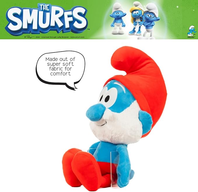 Franco The Smurfs Papa Smurf Bedding Super Soft Cozy Cuddle Pillow Buddy, (Officially Licensed Product)