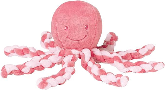 Nattou Octopus Soft Toy, for Newborns and Premature Babies, 23 cm, Pink, 878715